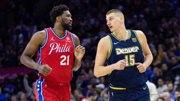 Philadelphia 76ers center Joel Embiid and Denver Nuggets center Nikola Jokic.